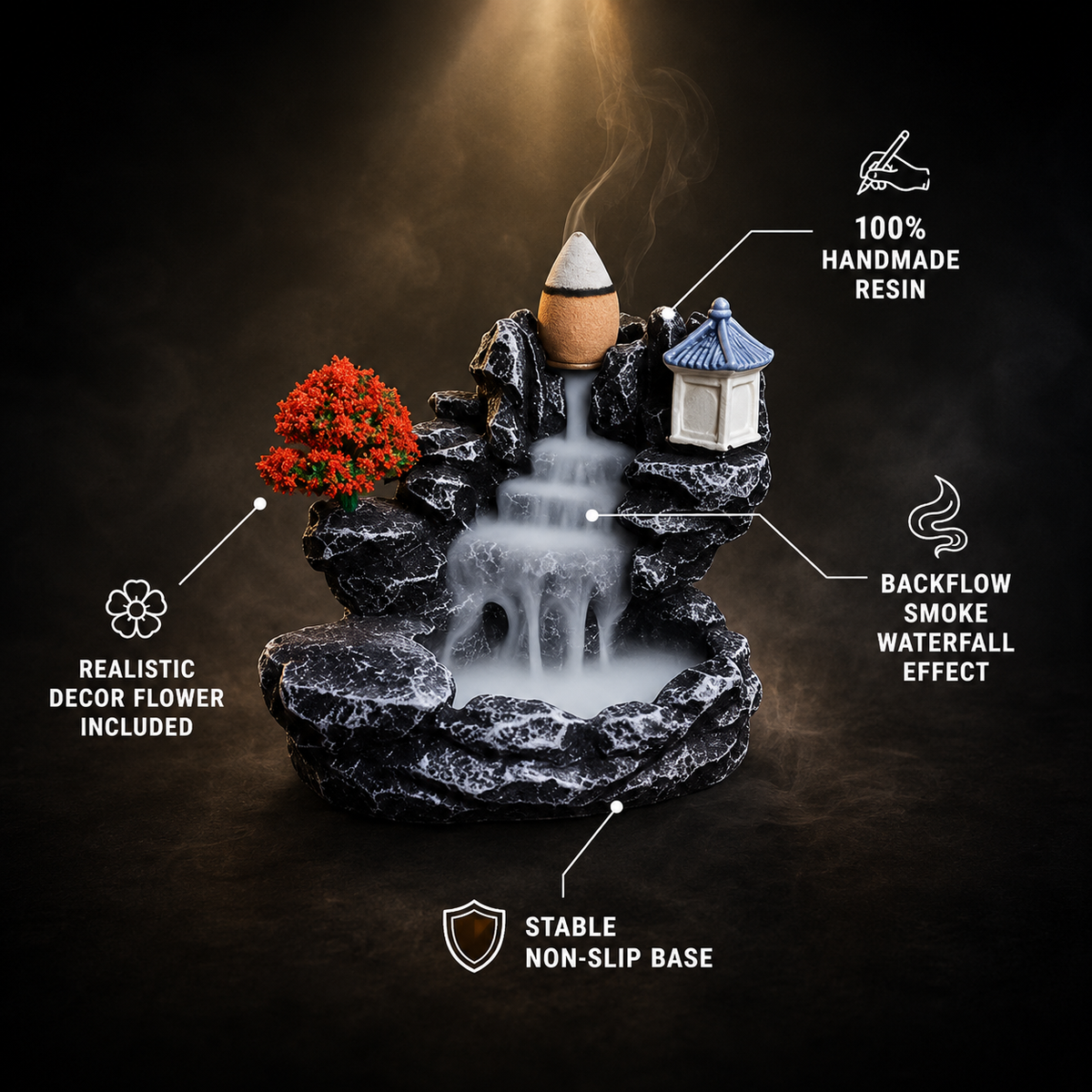 SmokeFall – Waterfall Backflow Incense Burner